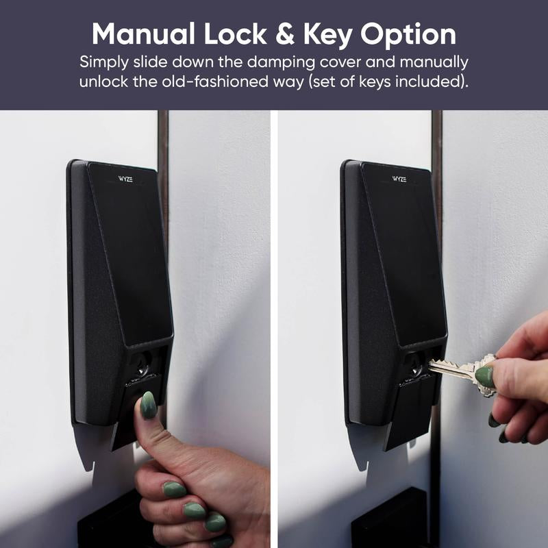 Wyze Palm Lock — Wi-Fi Palm Recognition Smart Lock for Front Door, Keyless & Touchless Entry, Modern Design, Auto-Lock, Easy Installation, Deadbolt Replacement, IP53 Weatherproof