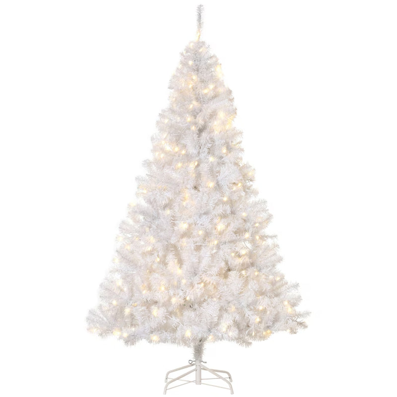 6-Ft Douglas Fir Pre-Lit Pencil White Artificial Christmas Tree with White LED Lights
