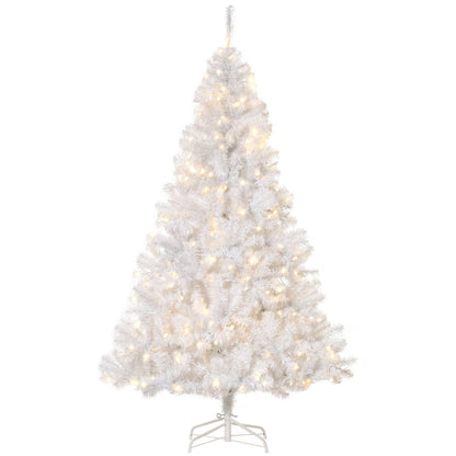 6-Ft Douglas Fir Pre-Lit Pencil White Artificial Christmas Tree with White LED Lights
