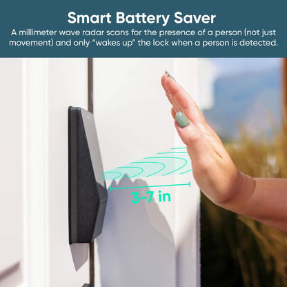 Wyze Palm Lock — Wi-Fi Palm Recognition Smart Lock for Front Door, Keyless & Touchless Entry, Modern Design, Auto-Lock, Easy Installation, Deadbolt Replacement, IP53 Weatherproof