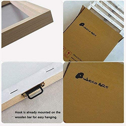 Great Wave of Kanagawa by Katsushika Hokusai - Giclee Canvas Print, Abstract Seascape Wall Art for Living Room, Large Modern Stretched and Framed Sea Artwork