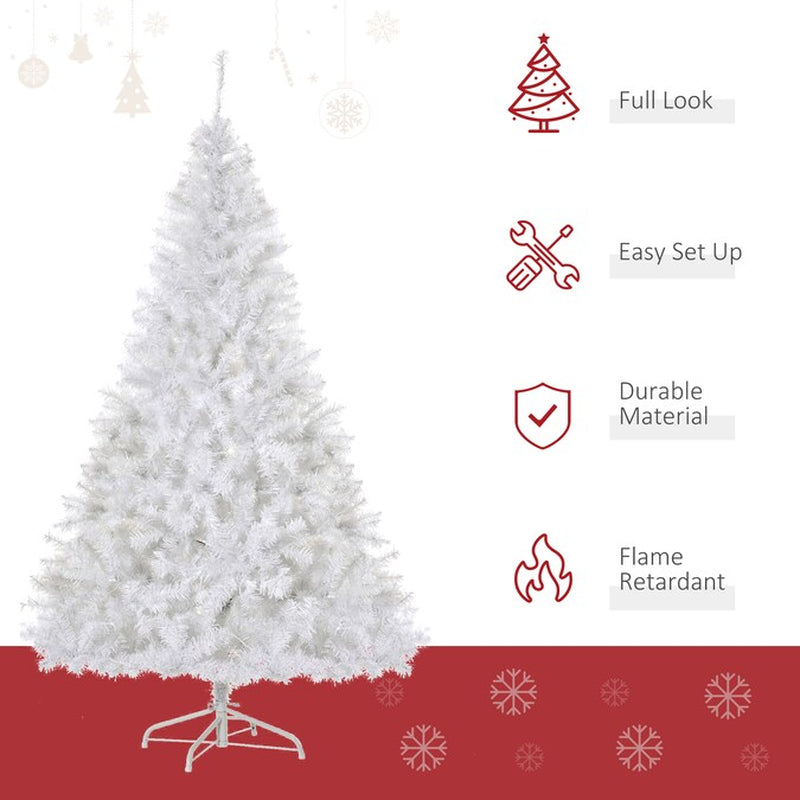 6-Ft Douglas Fir Pre-Lit Pencil White Artificial Christmas Tree with White LED Lights