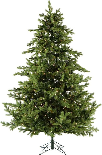 6.5-Foot Foxtail Pine Prelit Artificial Christmas Tree with Warm White LED Lights and Stand, Realistic Foliage for Home Decoration