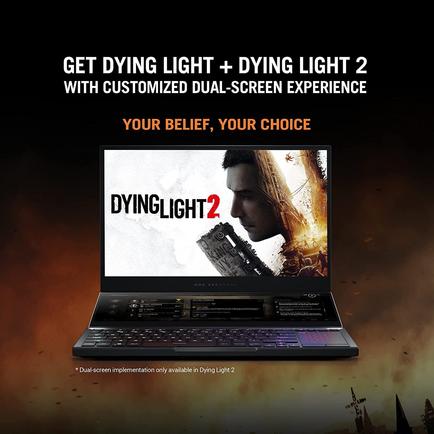 ROG Zephyrus Duo SE 15 Gaming Laptop - 15.6" 300Hz FHD IPS Display, NVIDIA GeForce RTX 3060, AMD Ryzen 9 5980HX, 16GB DDR4 RAM, 1TB PCIe SSD, Per-Key RGB Keyboard, Windows 10 Home, Model GX551QM-ES96