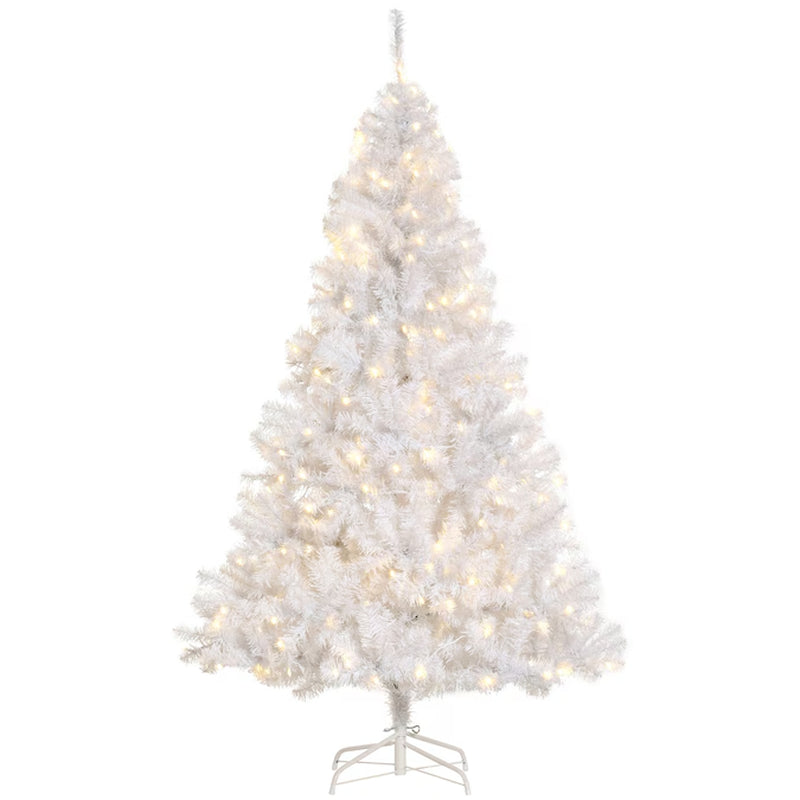 6-Ft Douglas Fir Pre-Lit Pencil White Artificial Christmas Tree with White LED Lights