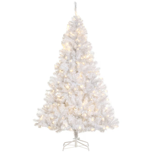 6-Ft Douglas Fir Pre-Lit Pencil White Artificial Christmas Tree with White LED Lights